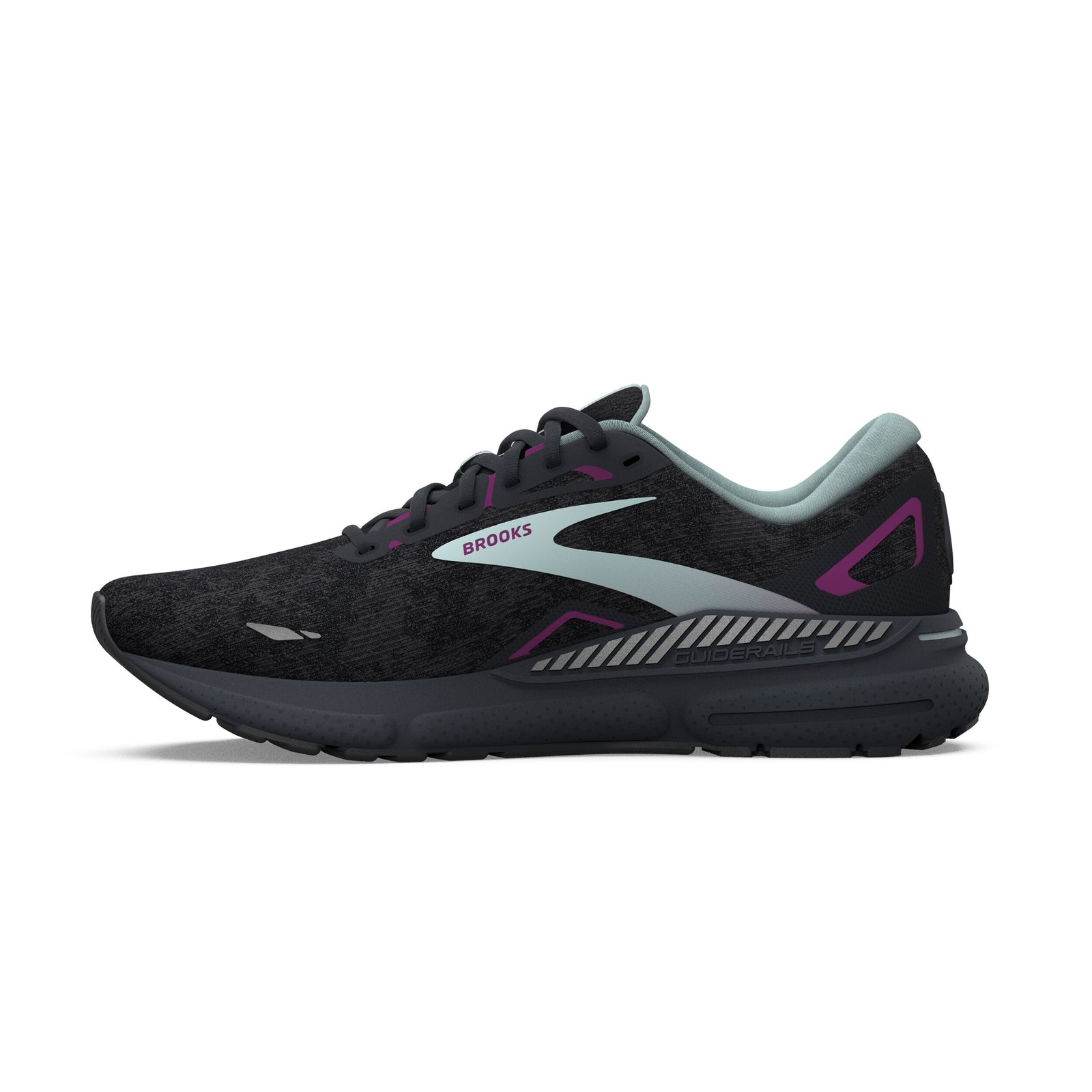 BROOKS Adrenaline GTS 23 Womens FOOTWEAR - Womens Stability BLACK/LIGHT BLUE/PURPLE