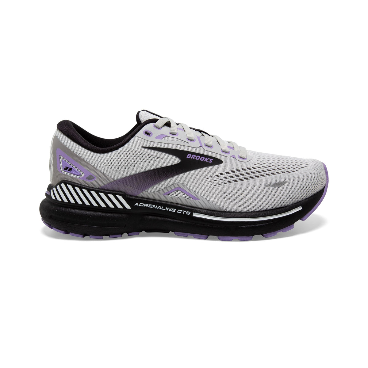 Brooks Adrenaline GTS 23 Womens FOOTWEAR - Womens Stability GREY/BLACK/PURPLE