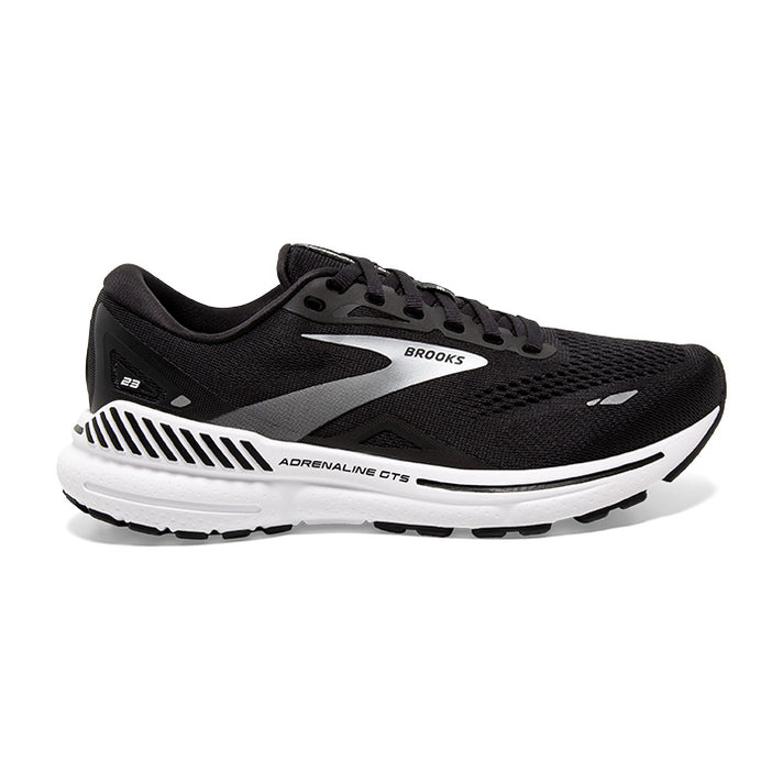 Brooks Adrenaline GTS 23 Womens Wide FOOTWEAR - Womens Stability BLACK/WHITE/SILVER