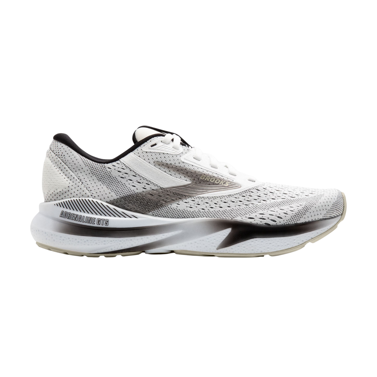BROOKS Adrenaline GTS 24 Mens FOOTWEAR - Mens Stability WHITE/BLACK/PELICAN