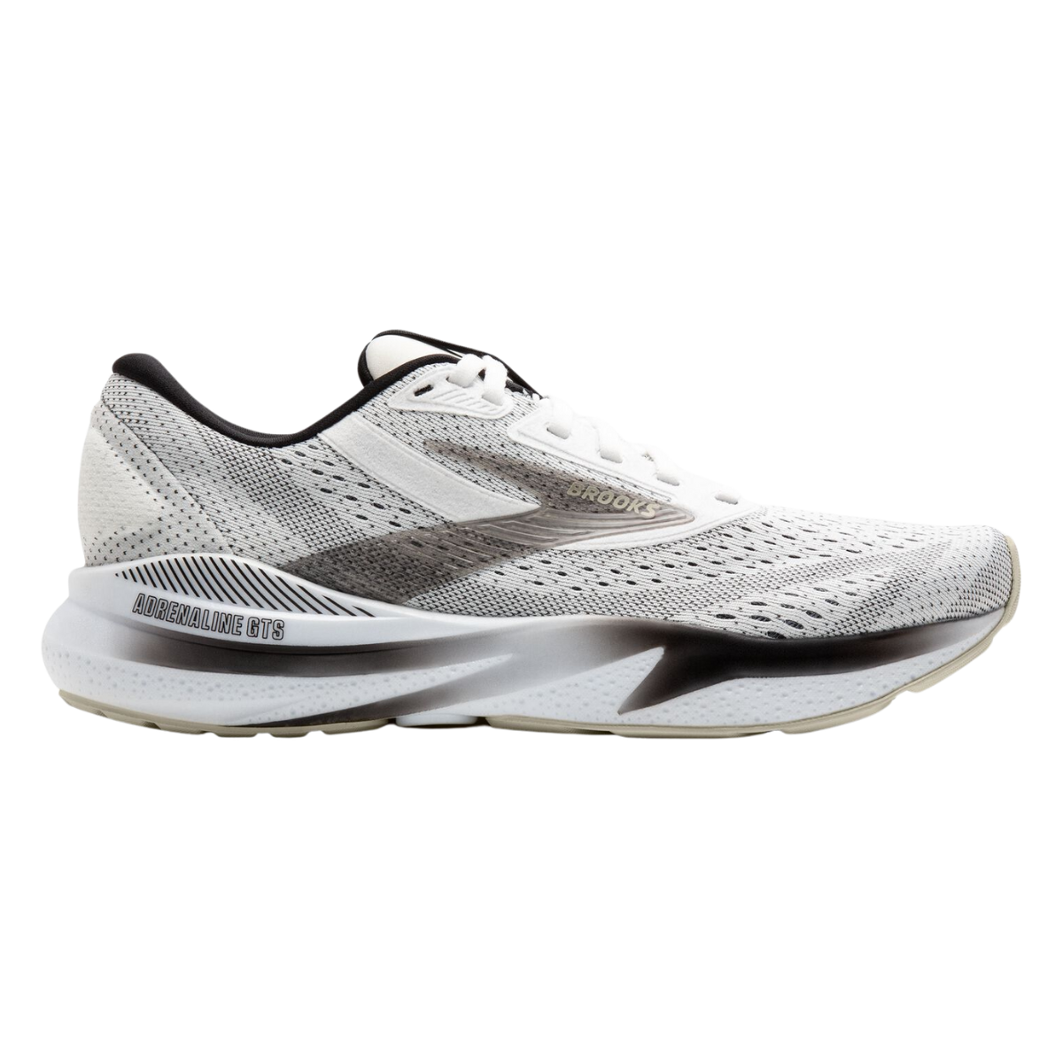 BROOKS Adrenaline GTS 24 Womens FOOTWEAR - Womens Stability WHITE/BLACK/PELICAN