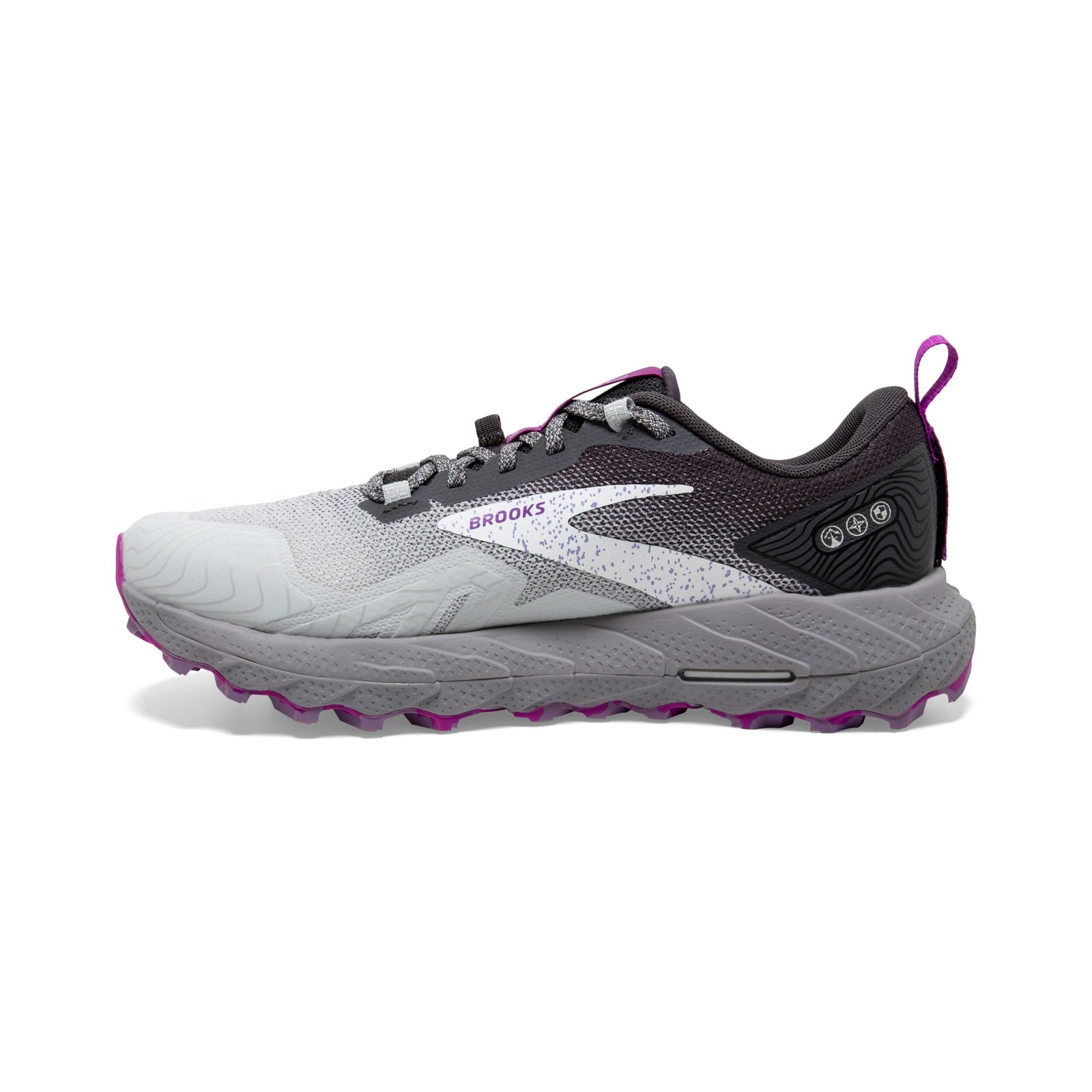 BROOKS Cascadia 17 Womens FOOTWEAR - Womens Trail OYSTER/BLACKENED PEARL/PURPLE