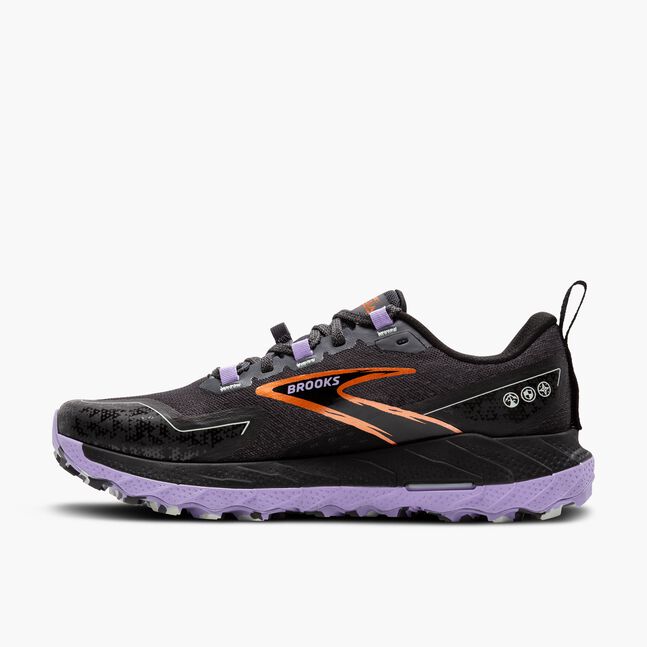 BROOKS Cascadia 18 Womens FOOTWEAR - Womens Trail EBONY/SWEET LAVENDER/COPPER