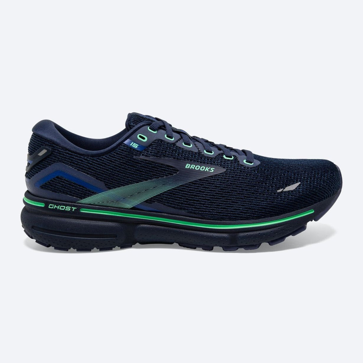 Brooks Ghost 15 Mens FOOTWEAR - Mens Neutral CROWN BLUE/BLACK/GREEN