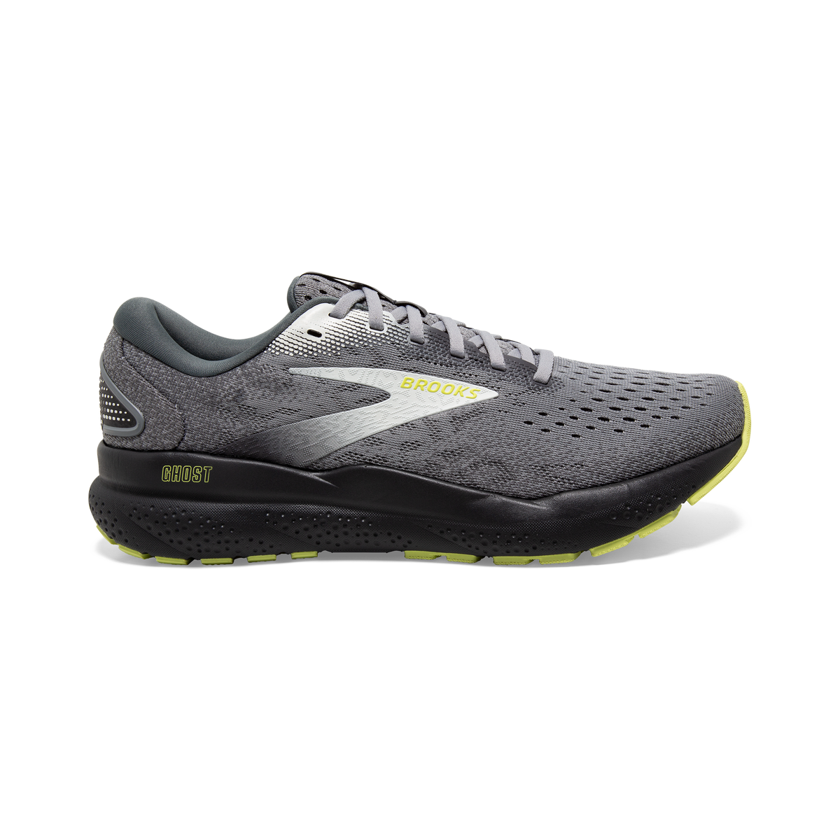 Brooks Ghost 16 Mens Extra Wide (4E) Mens FOOTWEAR - Mens Neutral PRIMER/GREY/LIME