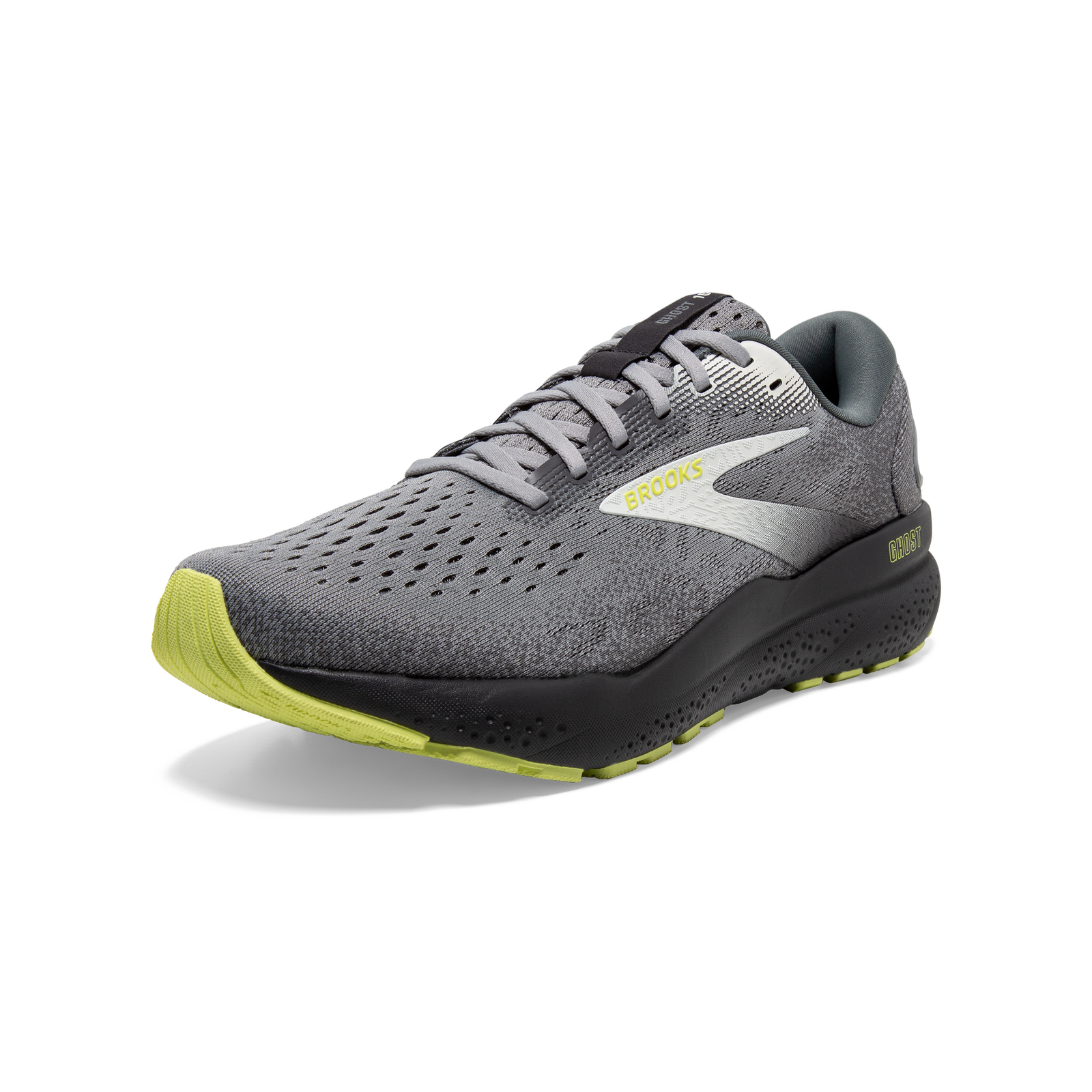 BROOKS Ghost 16 Mens Extra Wide (4E) Mens FOOTWEAR - Mens Neutral PRIMER/GREY/LIME