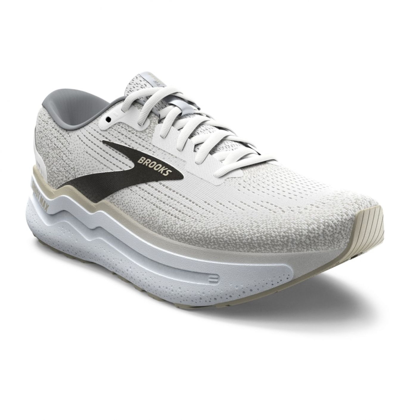 BROOKS Ghost Max 2 Mens FOOTWEAR - Mens Neutral Cushioned WHITE / PELICAN / OYSTER