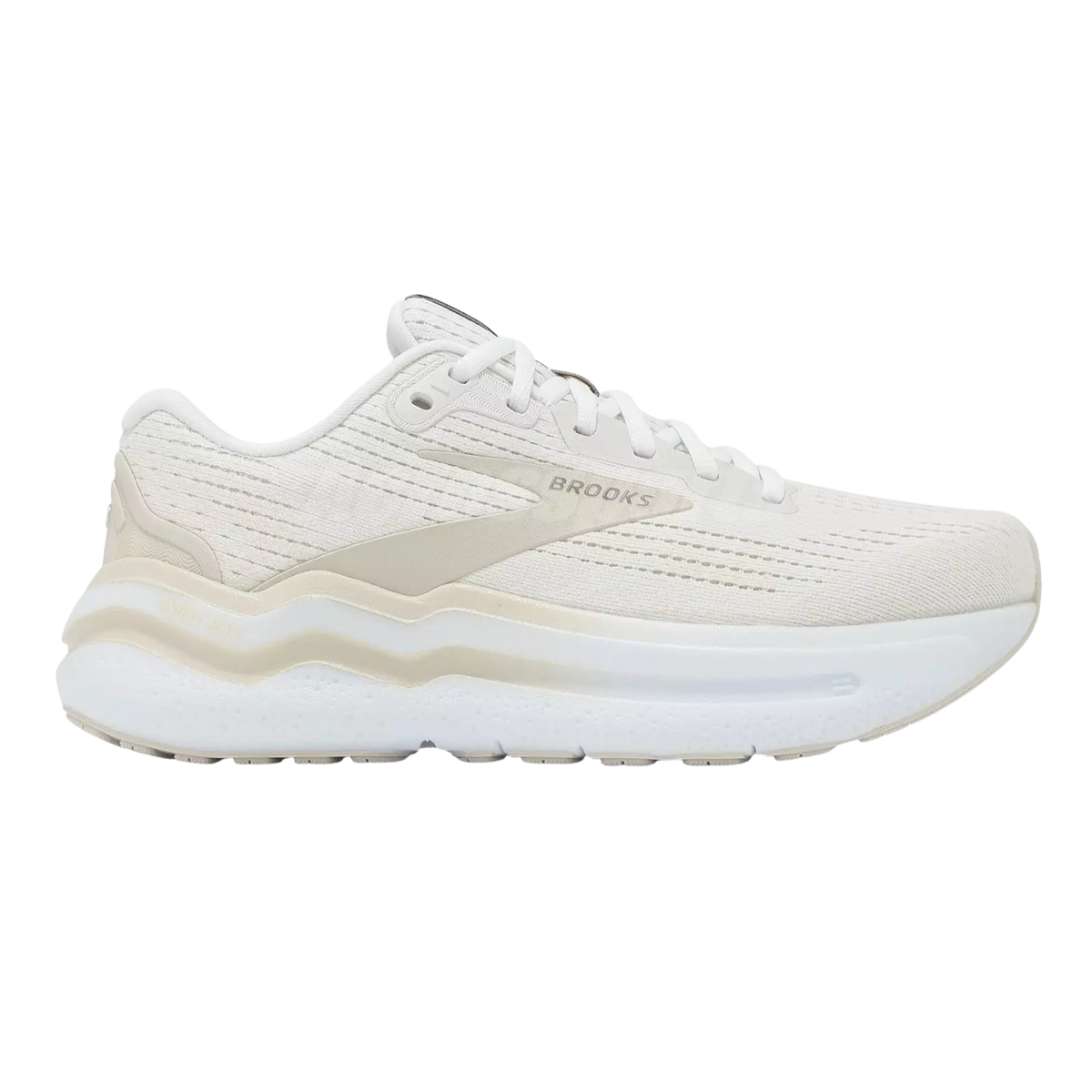 BROOKS Ghost Max 2 Womens FOOTWEAR - Womens Neutral Cushioned WHITE/ALMOND/TAN