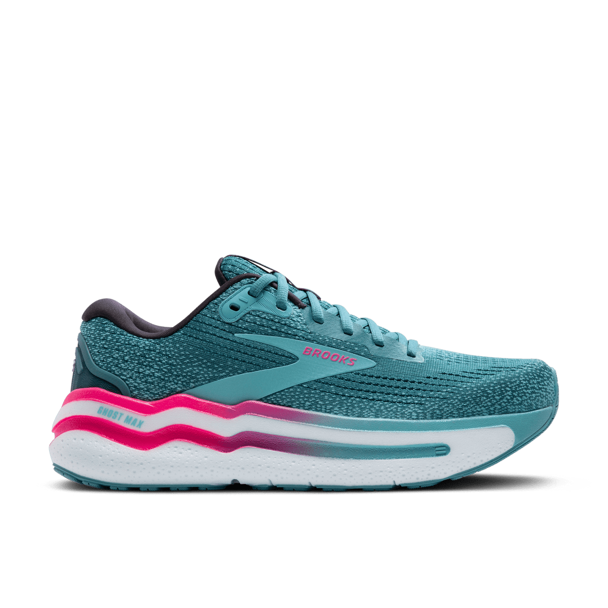 Brooks Ghost Max 2 Womens FOOTWEAR - Womens Neutral Cushioned STORM BLUE/KNOCKOUT PINK/AQUA