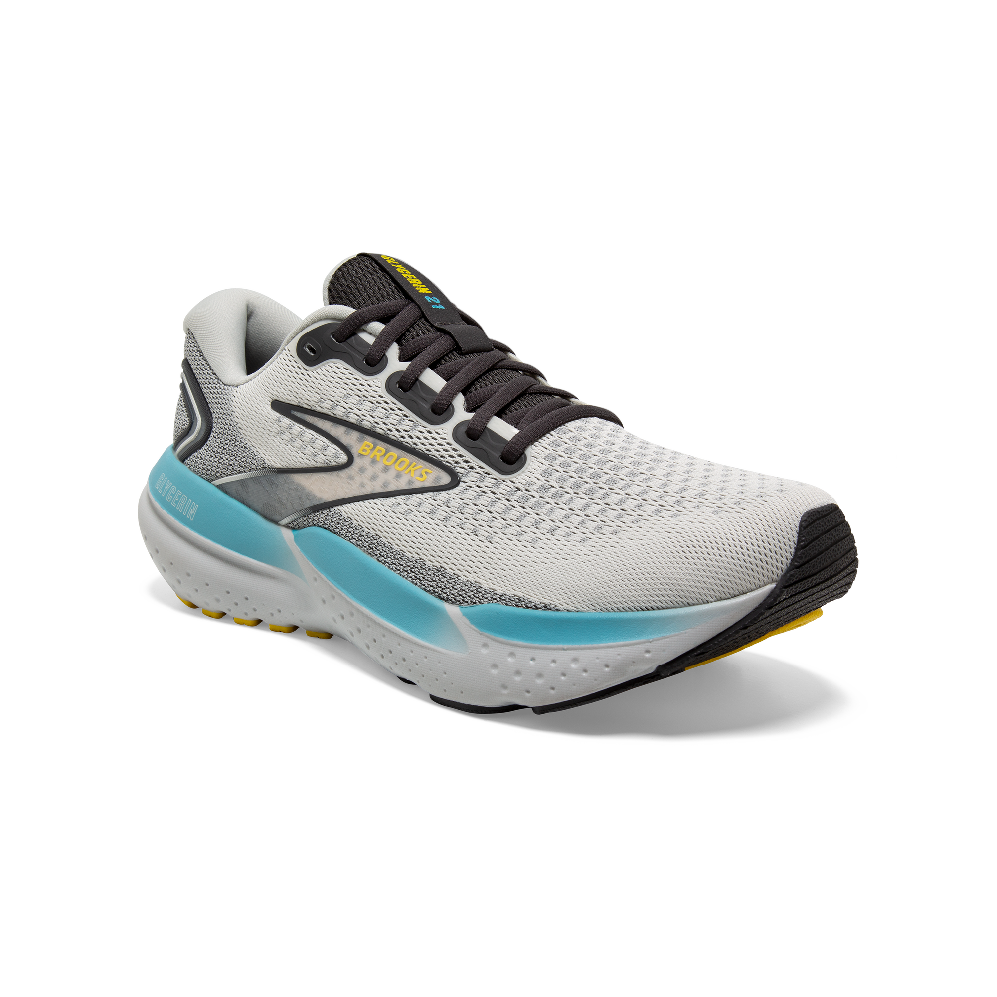 Brooks Glycerin 21 Men's FOOTWEAR - Mens Neutral Cushioned COCONUT/FORGED IRON/YELLOW