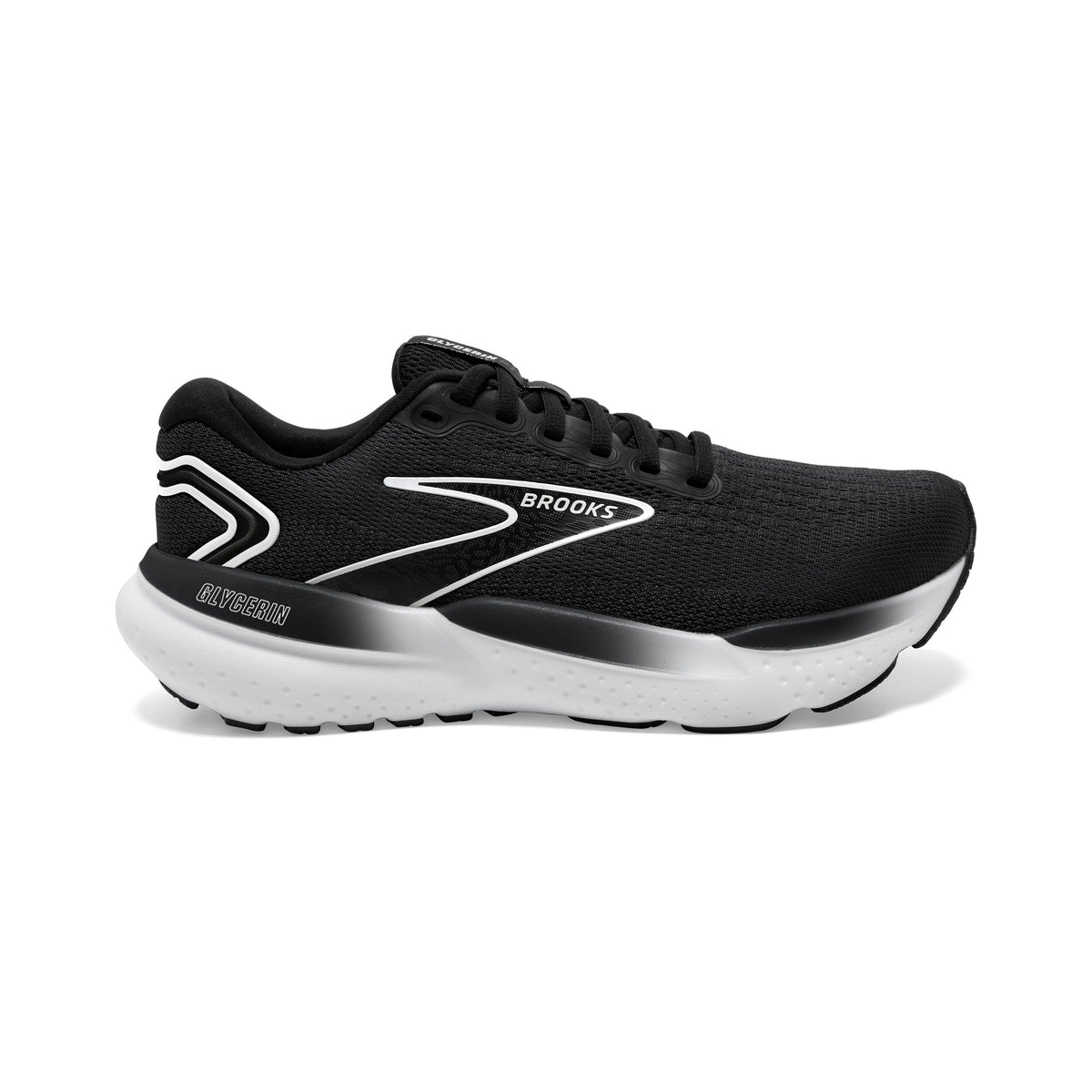 BROOKS Glycerin 21 Mens FOOTWEAR - Mens Neutral Cushioned BLACK/GREY/WHITE