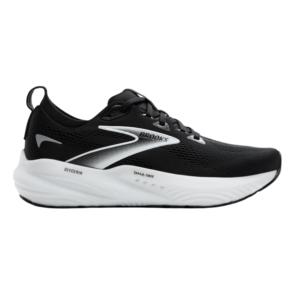 BROOKS Glycerin 22 Mens FOOTWEAR - Mens Neutral Cushioned BLACK/GREY/WHITE