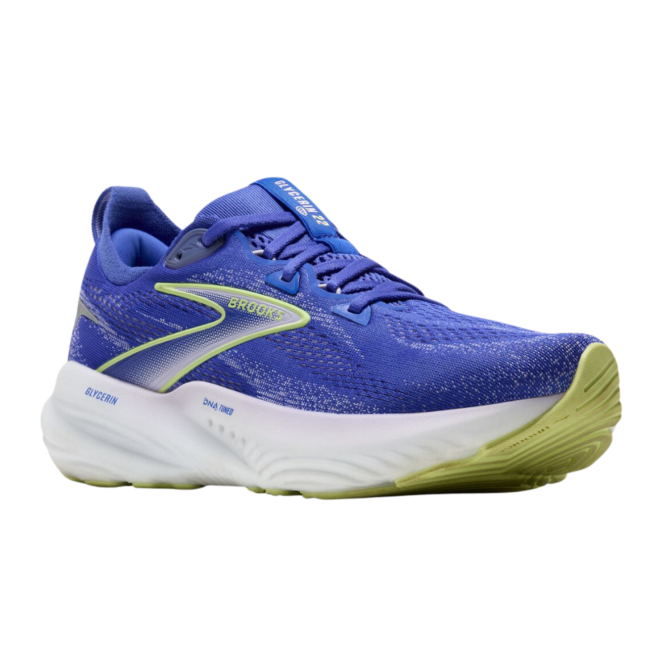 BROOKS Glycerin 22 Womens FOOTWEAR - Womens Neutral Cushioned AMPARO BLUE/HYPER IRIS/YELLOW