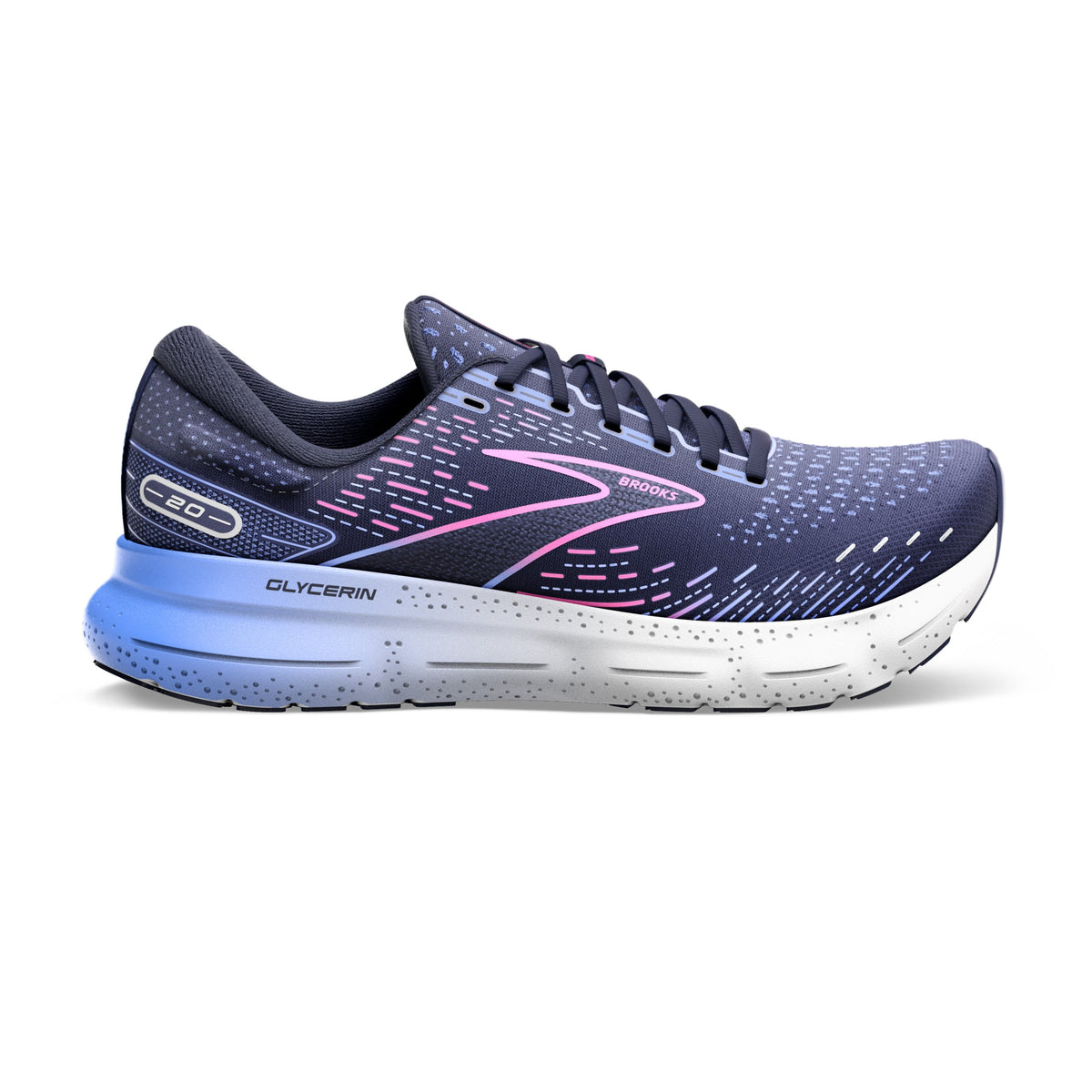 BROOKS Glycerin GTS 20 Womens FOOTWEAR - Womens Stability Cushioned PEACOAT/BLUE/PINK