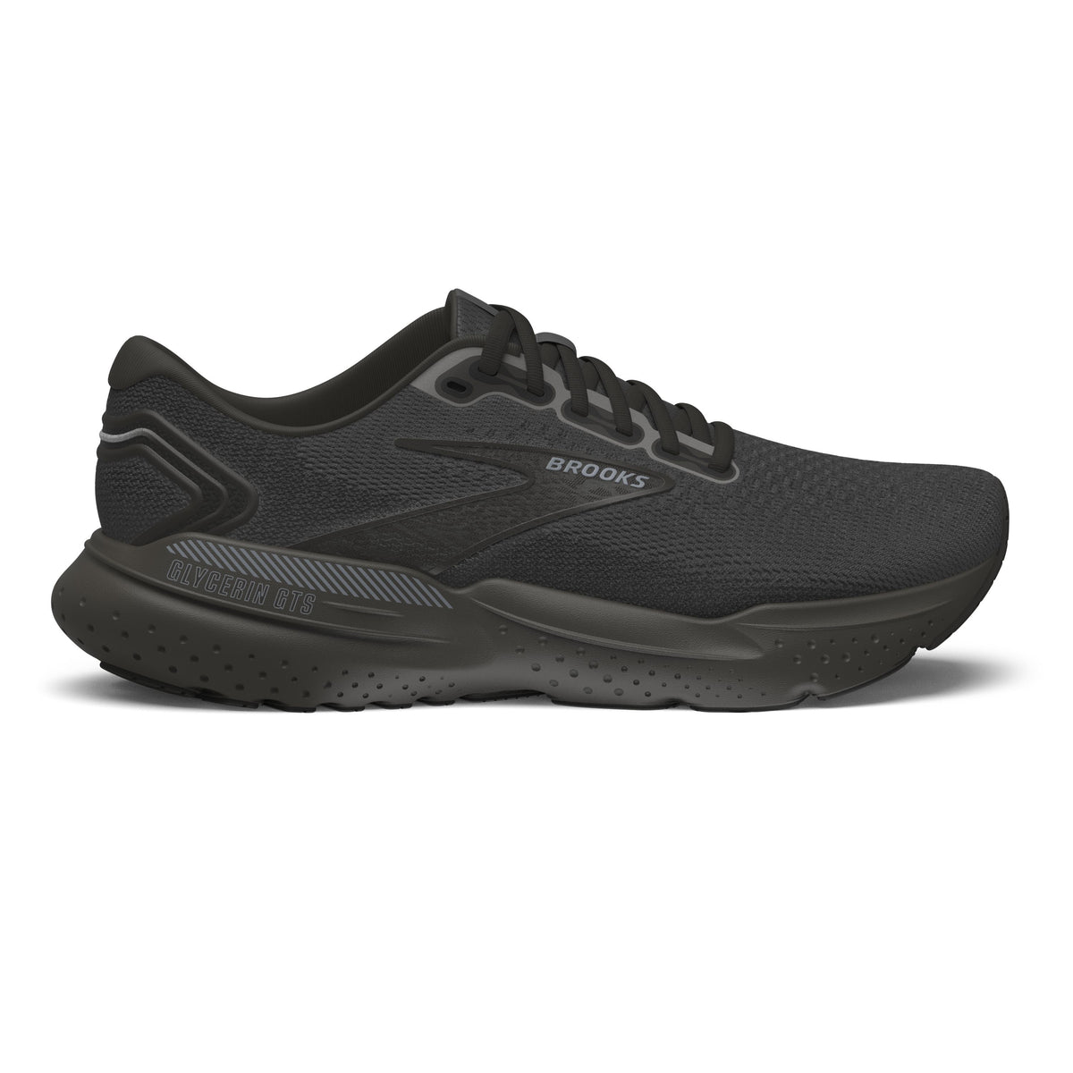 BROOKS Glycerin GTS 21 2E Wide Mens FOOTWEAR - Mens Stability Cushioned BLACK/BLACK/EBONY