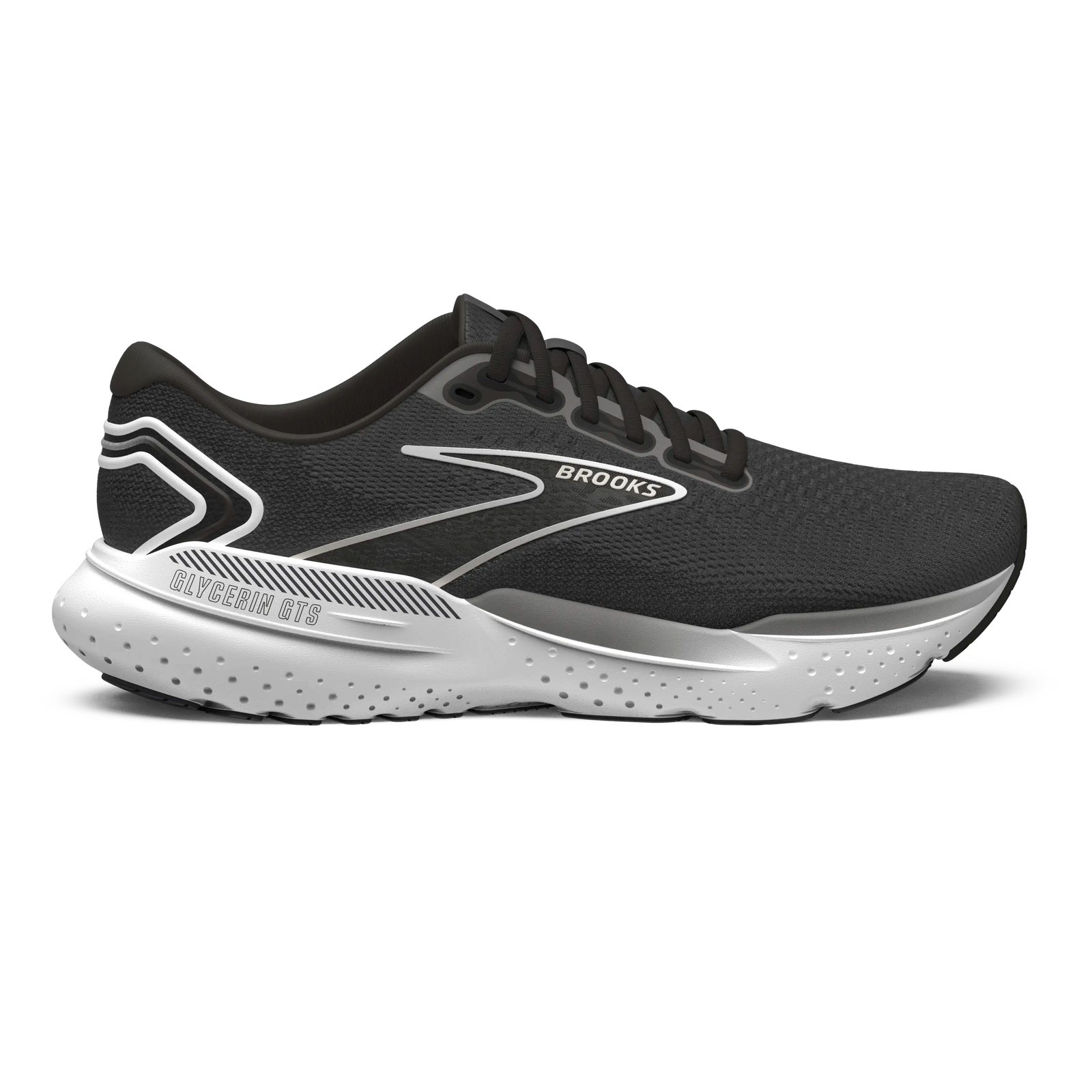BROOKS Glycerin GTS 21 D Wide Womens FOOTWEAR - Womens Stability Cushioned BLACK/GREY/WHITE