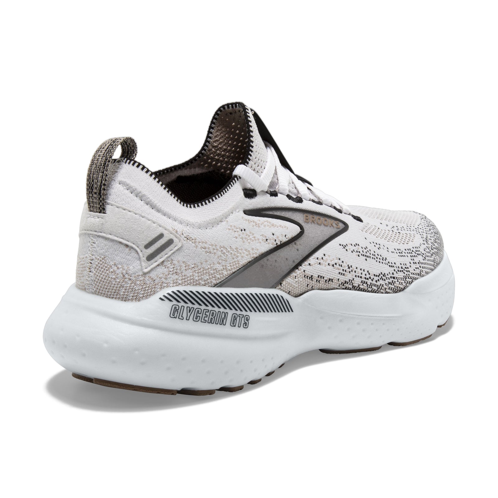 BROOKS Glycerin GTS 21 Stealthfit Womens FOOTWEAR - Womens Stability Cushioned WHITE/GREY/BLACK