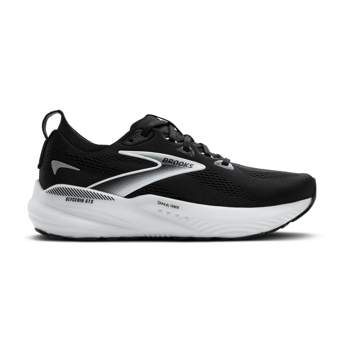 Brooks Glycerin GTS 22 Mens FOOTWEAR - Mens Stability Cushioned BLACK/GREY/WHITE