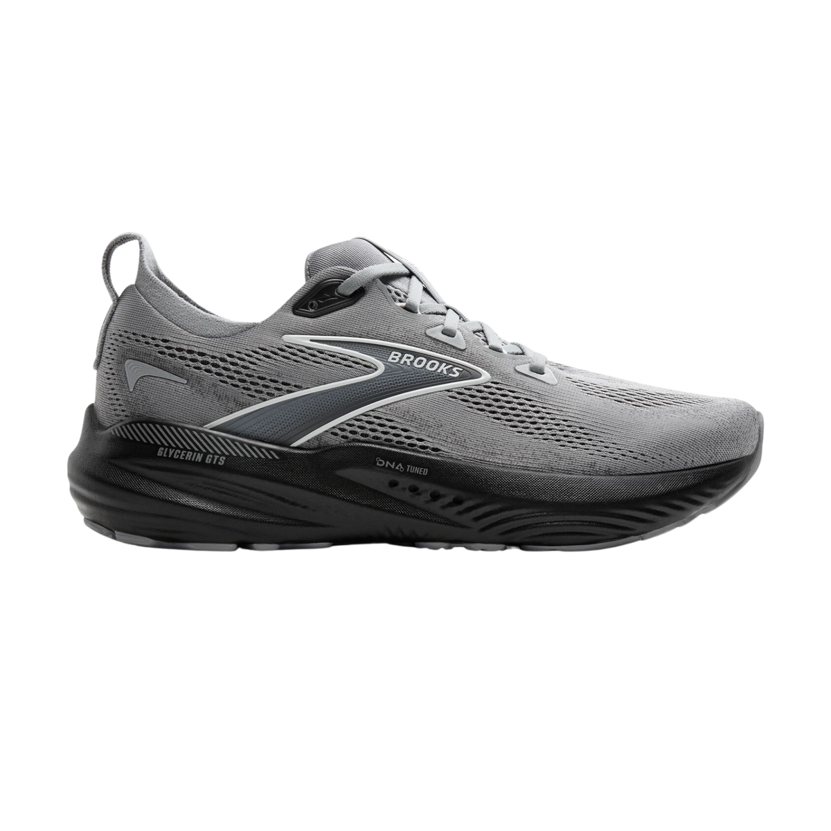 BROOKS Glycerin GTS 22 Mens FOOTWEAR - Mens Stability Cushioned PRIMER GRAY/EBONY/BLUEWASH