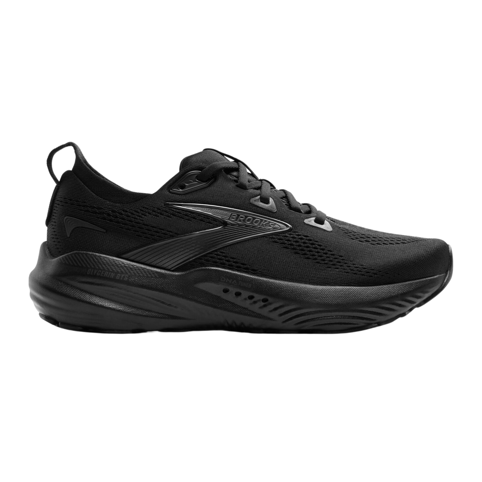 BROOKS Glycerin GTS 22 Wide (D) Womens FOOTWEAR - Womens Stability Cushioned BLACK/BLACK/EBONY