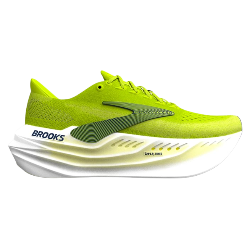 BROOKS Glycerin Max Mens FOOTWEAR - Mens Neutral Cushioned LIME/NAVY PEONY/WHITE
