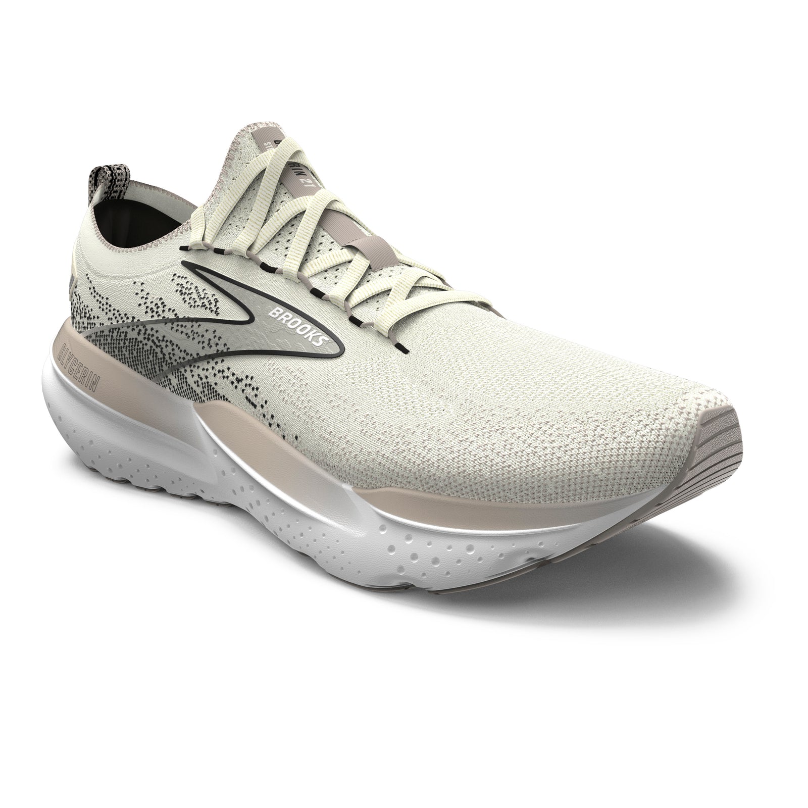 BROOKS Glycerin StealthFit 21 Womens FOOTWEAR - Womens Neutral Cushioned COCONUT/CHATEAU GREY/BLACK