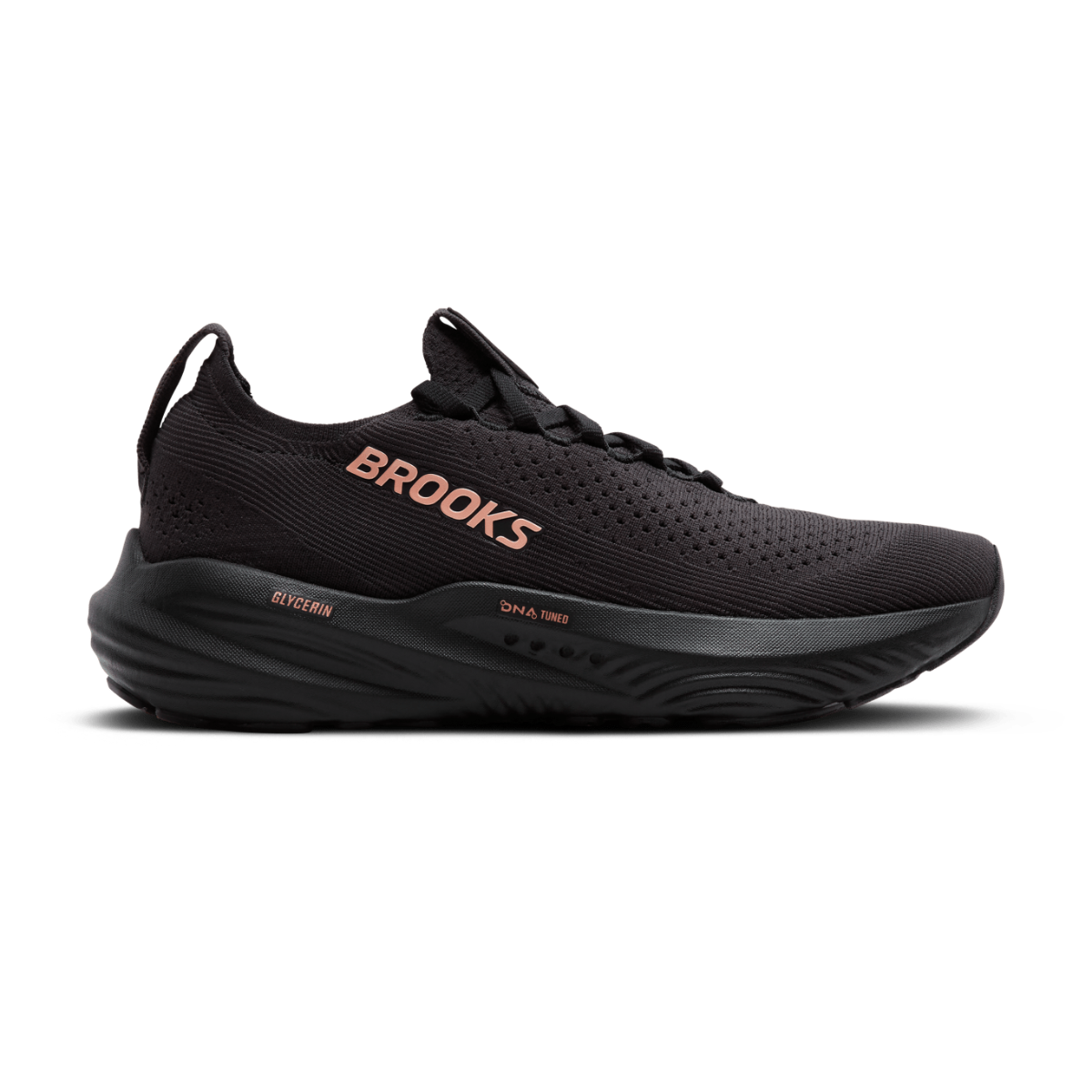 BROOKS Glycerin StealthFit 22 Womens FOOTWEAR - Womens Neutral BLACK / GREY / ROSE GOLD