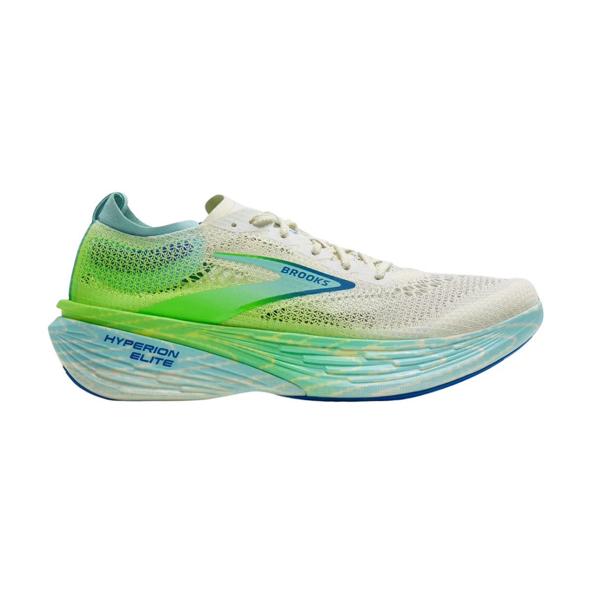 BROOKS Hyperion Elite 4 PB Unisex FOOTWEAR - Unisex Carbon Plate BLUEWASH/GREEN GECKO/COBALT