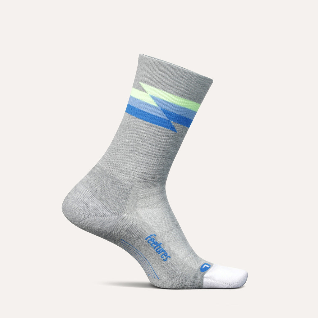 FEETURES Elite Light Cushion Mini Crew GEAR - Socks SYNTHWAVE GREY