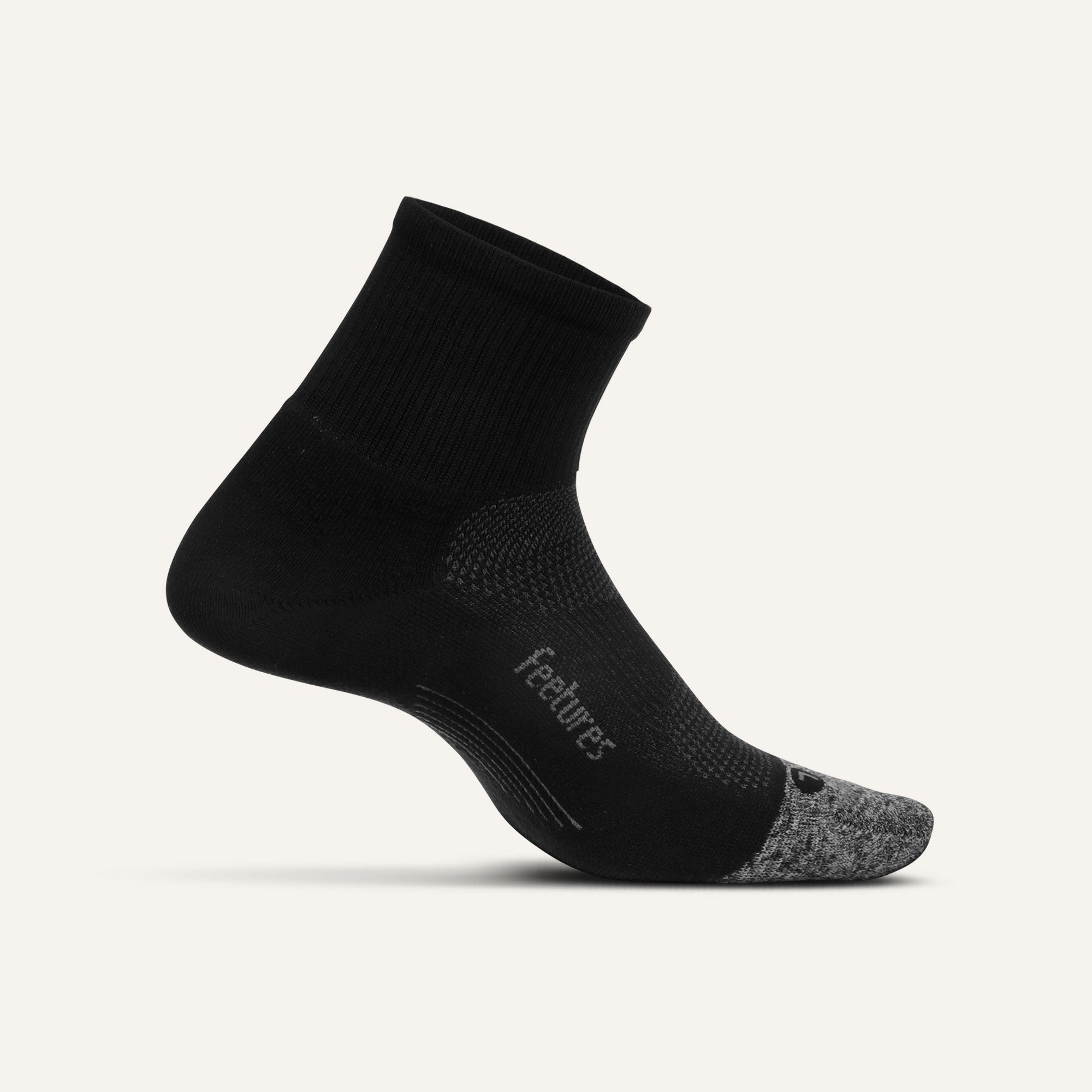 Feetures Elite Light Cushion Quarter GEAR - Socks BLACK