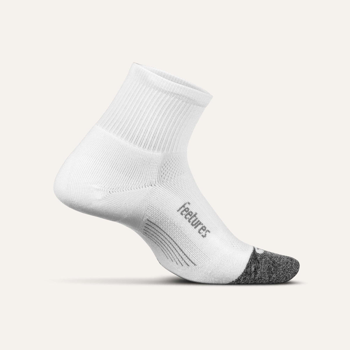 Feetures Elite Light Cushion Quarter GEAR - Socks WHITE