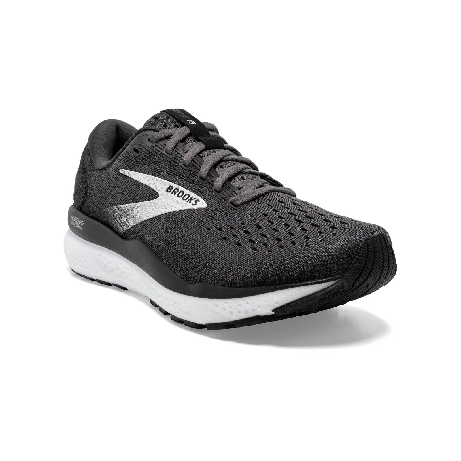 BROOKS Ghost 16 D Wide Womens FOOTWEAR - Womens Neutral BLACK/GREY/WHITE