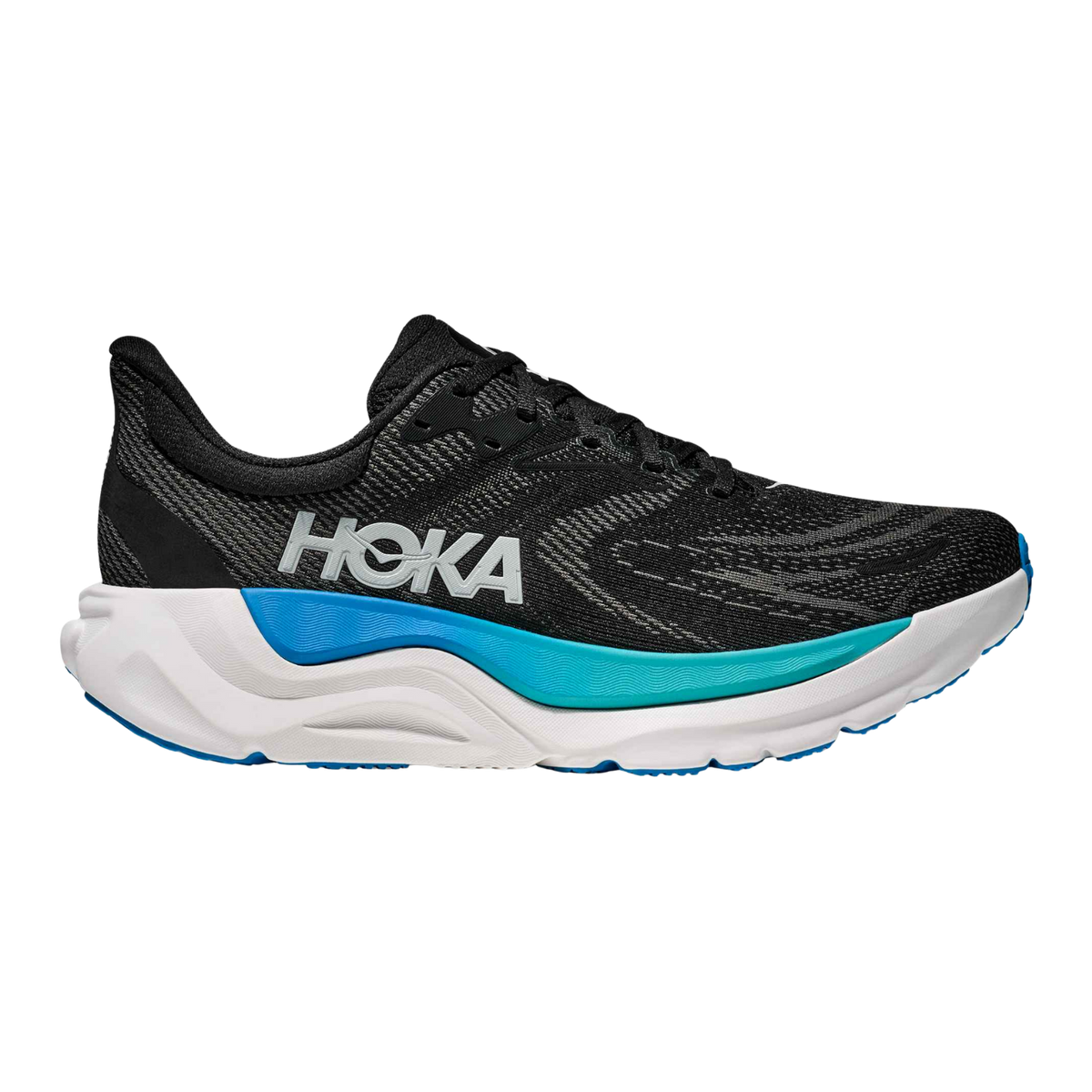 HOKA Arahi 8 Mens FOOTWEAR - Mens Stability Cushioned BLACK/SKYWARD BLUE