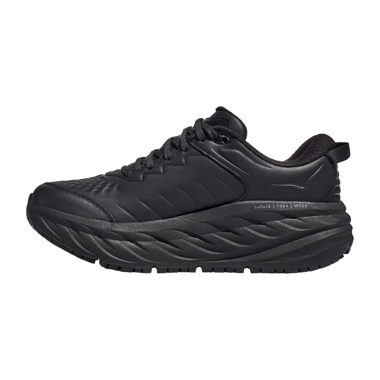 HOKA Bondi SR Wide Womens Wide FOOTWEAR - Womens Neutral Cushioned BLACK / BLACK
