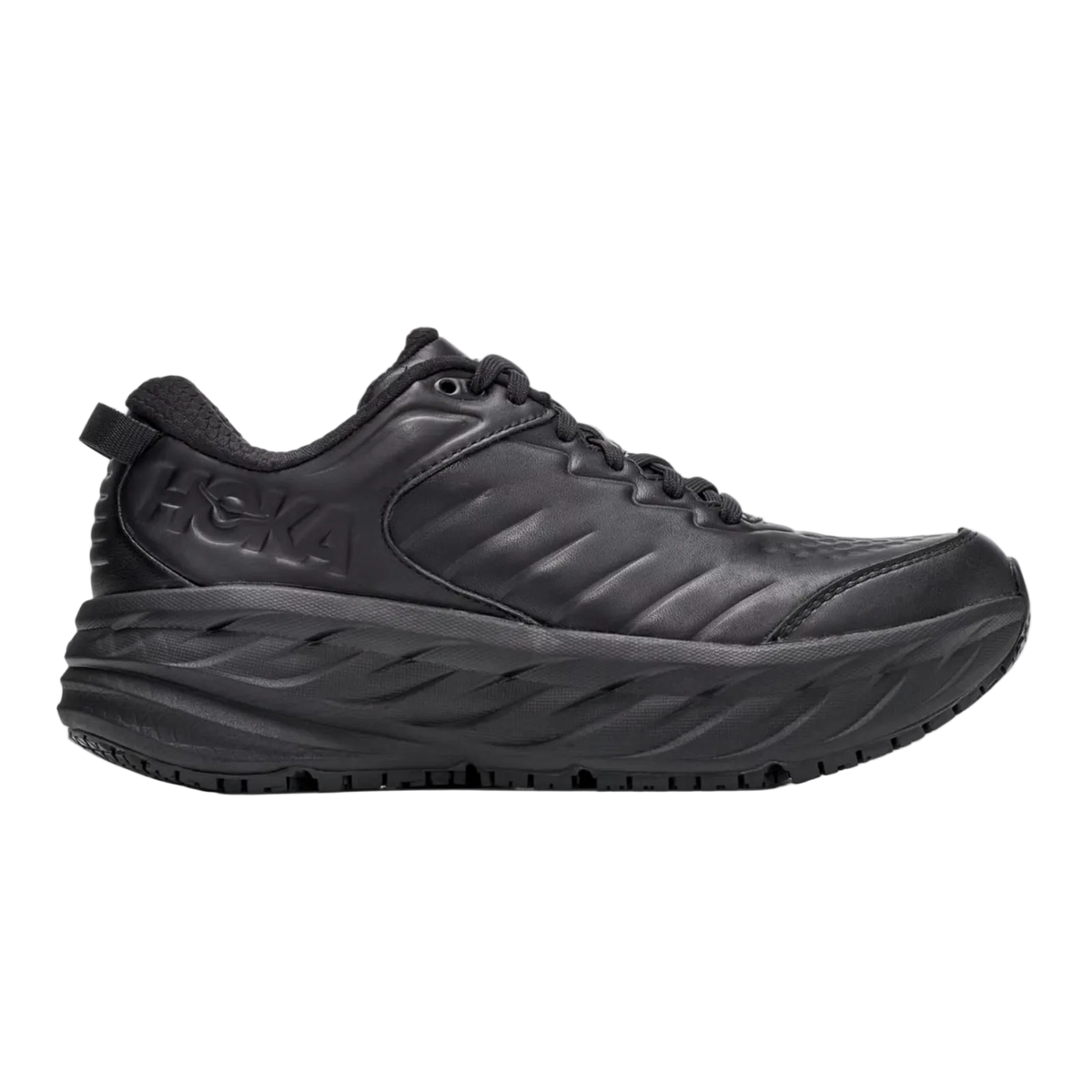 HOKA Bondi SR Wide Womens Wide FOOTWEAR - Womens Neutral Cushioned BLACK / BLACK