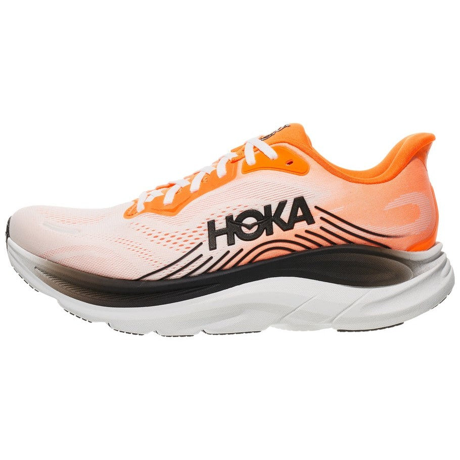 HOKA Clifton 11 Mens FOOTWEAR - Mens Neutral Cushioned NEON TANGERINE/FROST