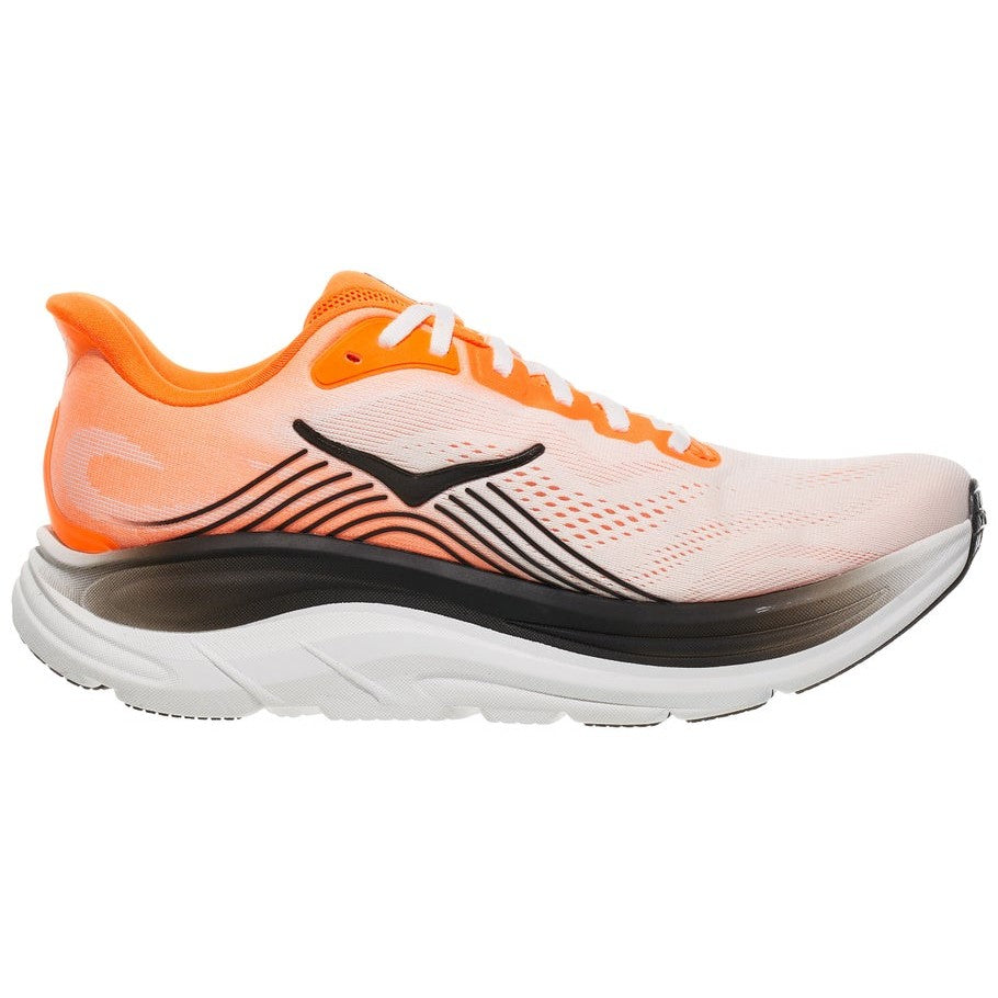 HOKA Clifton 11 Mens FOOTWEAR - Mens Neutral Cushioned NEON TANGERINE/FROST