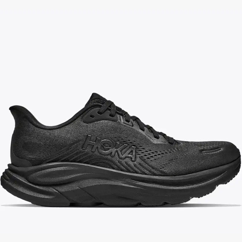 HOKA Clifton 11 Wide Womens FOOTWEAR - Womens Neutral Cushioned BLACK/BLACK