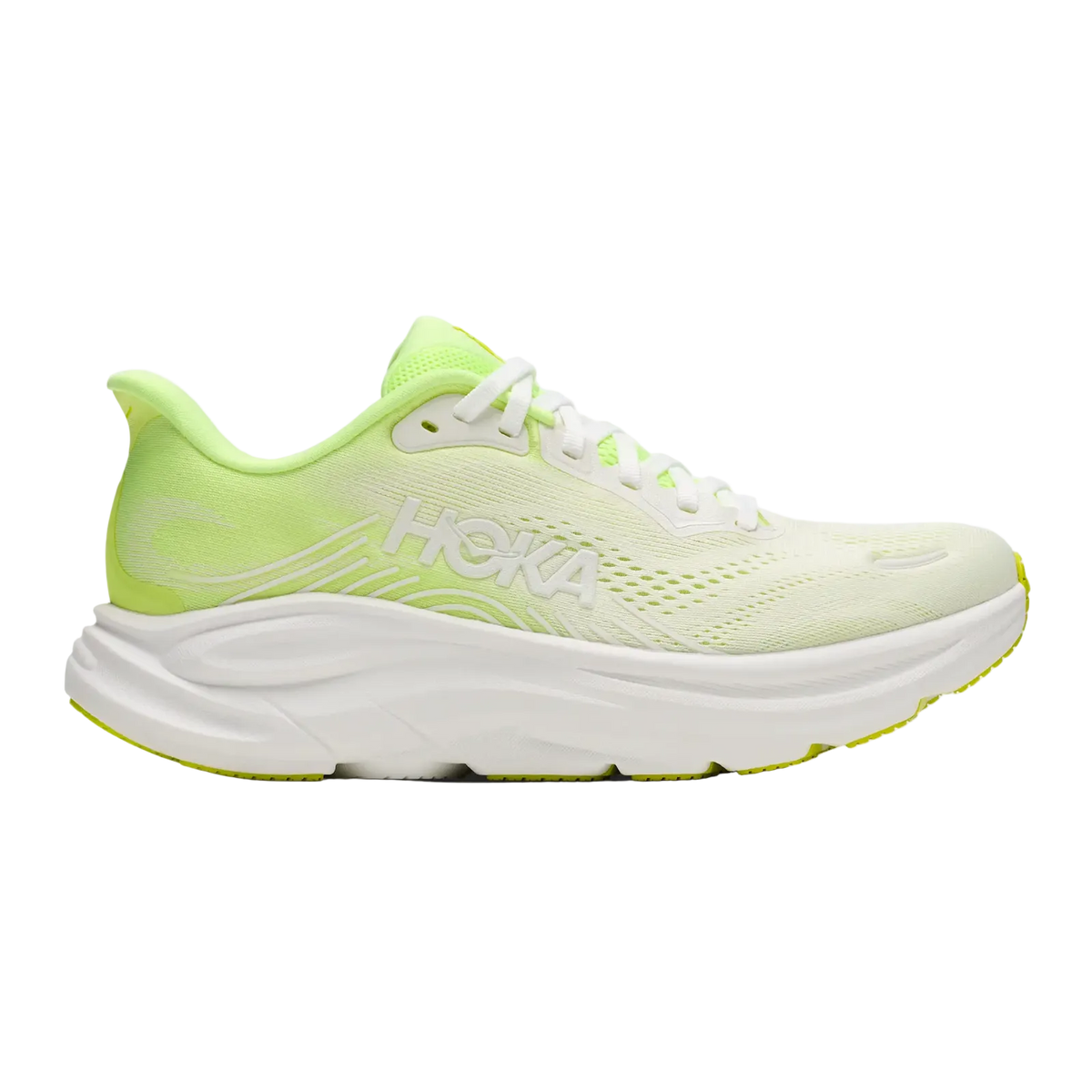 HOKA Clifton 11 Womens FOOTWEAR - Womens Neutral Cushioned NEON YUZU / FROST
