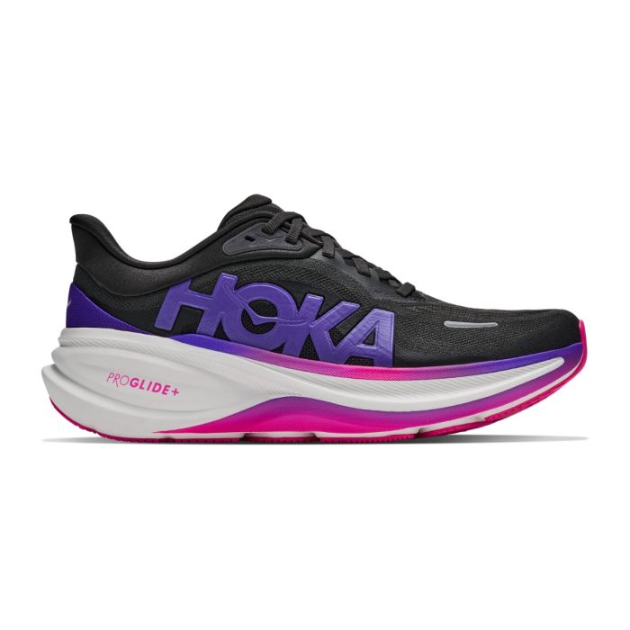 HOKA Clifton Pro Womens FOOTWEAR - Womens Neutral Cushioned CARBON BLACK/COSMIC PURPLE