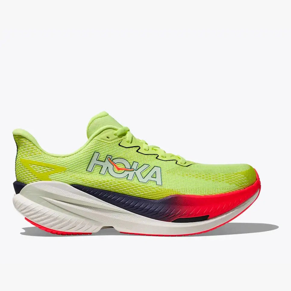 HOKA Mach X 3 Mens FOOTWEAR - Mens Carbon Plate NEON YUZU/SQUID INK
