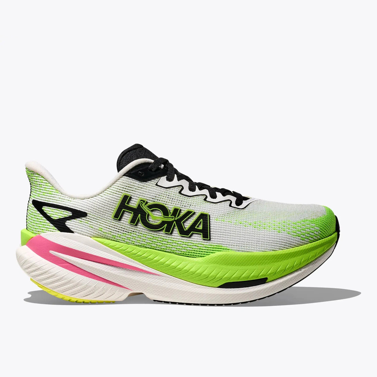 HOKA Mach X 3 Womens FOOTWEAR - Womens Lightweight WHITE/ NEON LIME