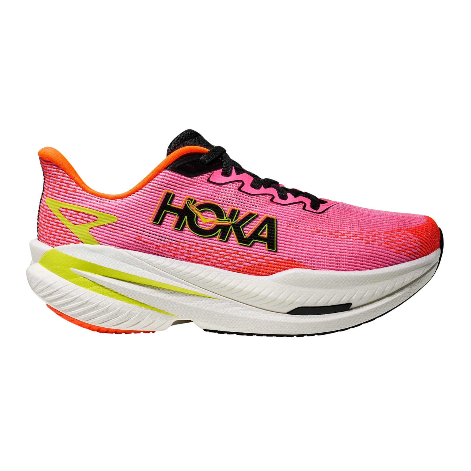 HOKA Mach X 3 Womens FOOTWEAR - Womens Lightweight NEON ROSE/NEON TANGERINE