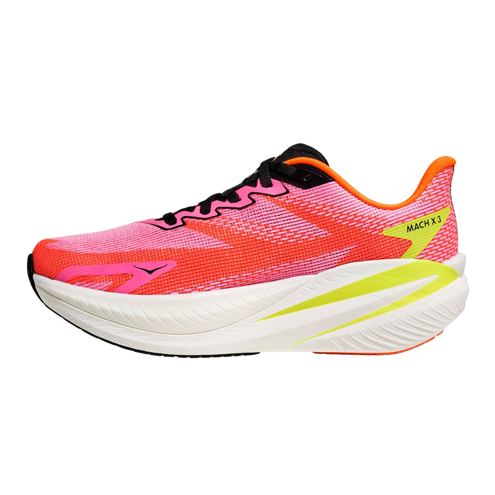 HOKA Mach X 3 Womens FOOTWEAR - Womens Lightweight NEON ROSE/NEON TANGERINE