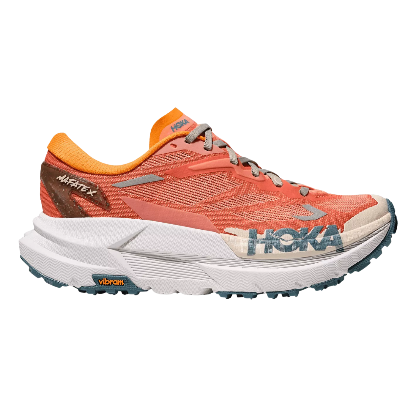 HOKA Mafate X Womens FOOTWEAR - Womens Trail FELDSPAR/MOUNTAIN FOG