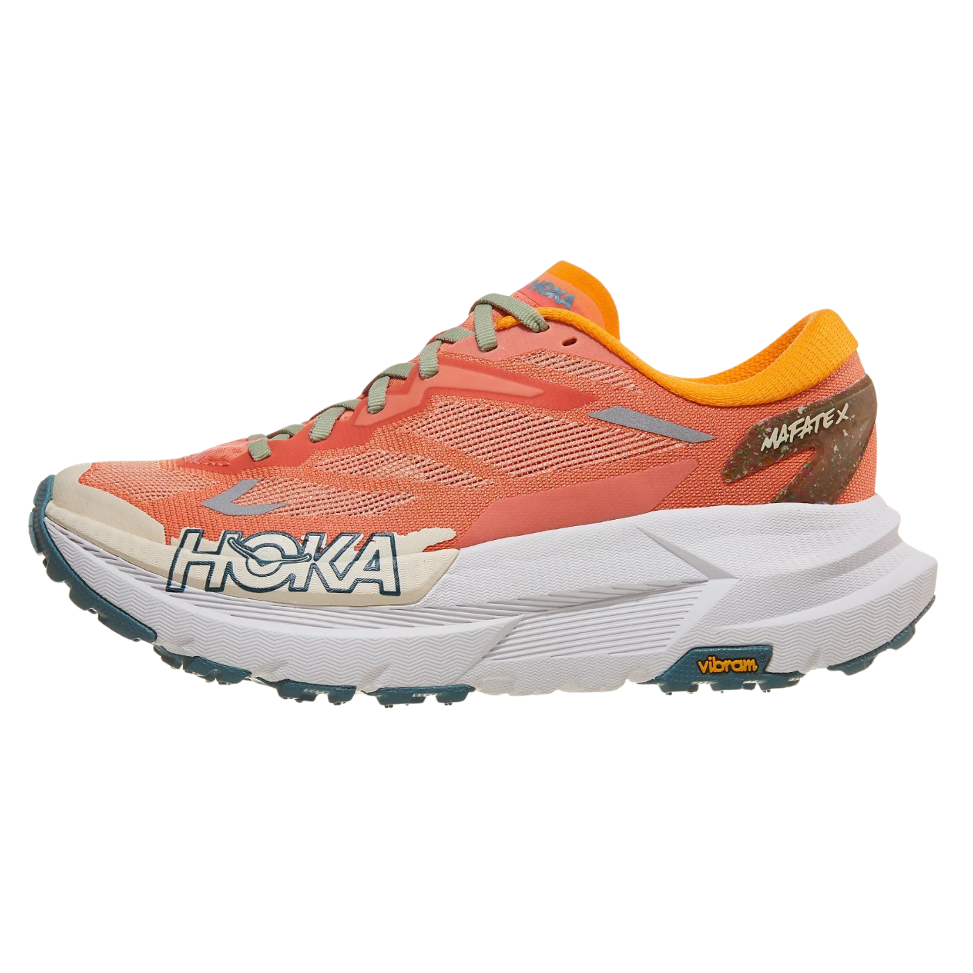 HOKA Mafate X Womens FOOTWEAR - Womens Trail FELDSPAR/MOUNTAIN FOG
