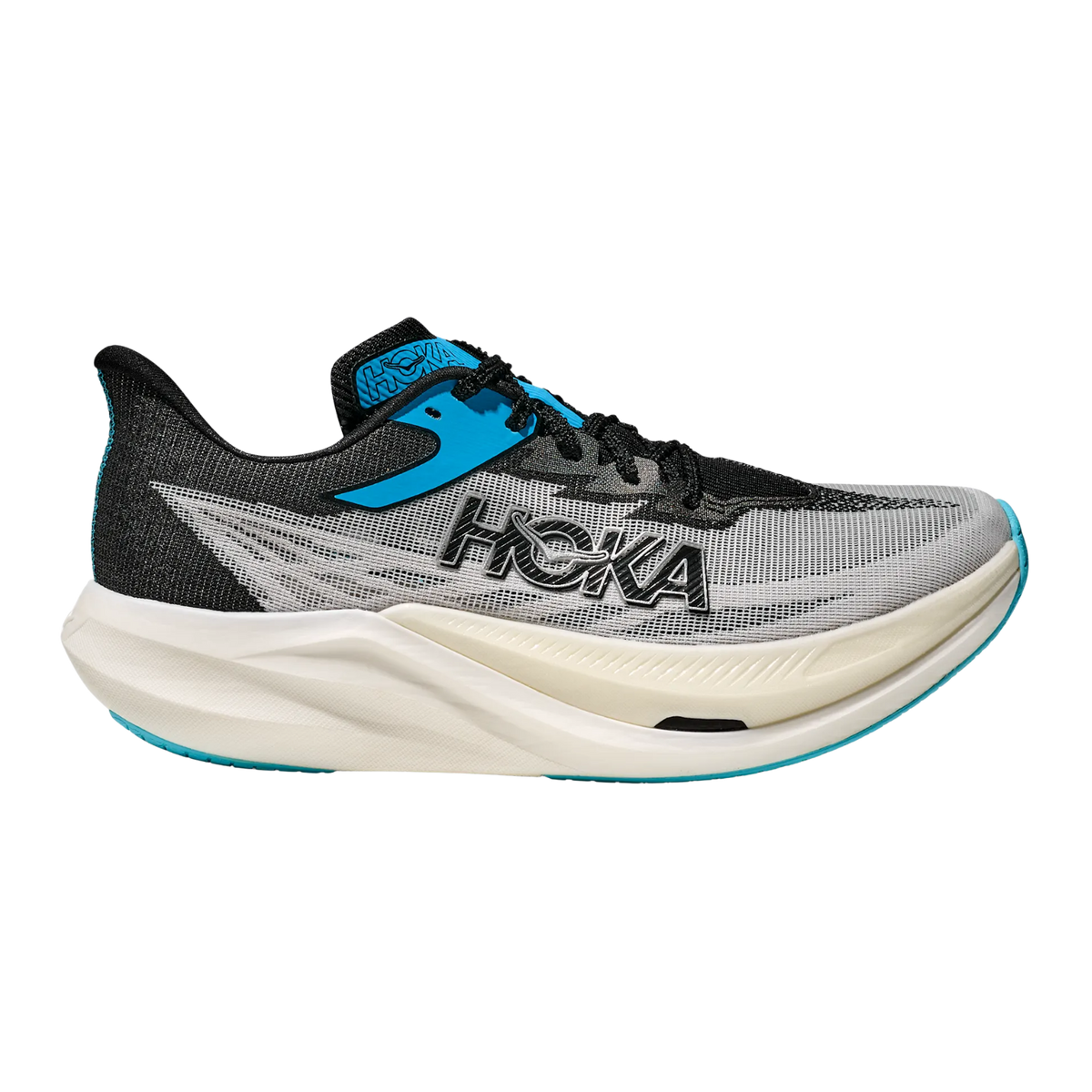 HOKA Rocket X3 Unisex FOOTWEAR - Unisex Carbon Plate WHITE/BLACK