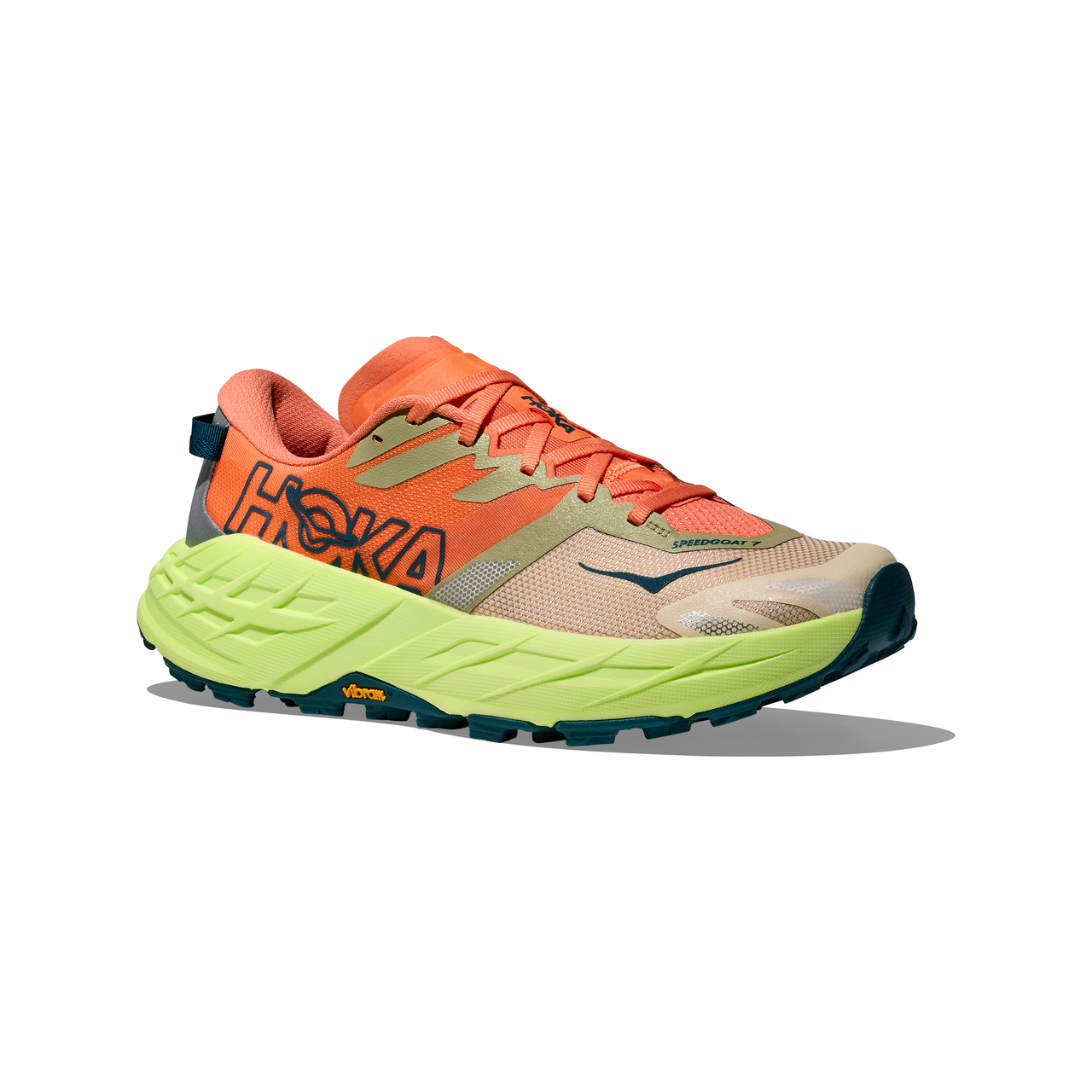 HOKA Speedgoat 7 Womens FOOTWEAR - Womens Trail PERSIMMON/NEON YUZU