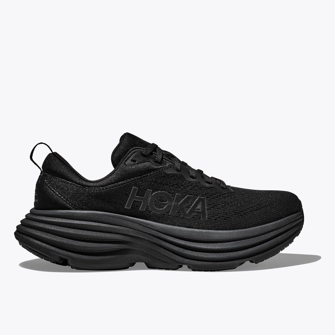 HOKA Bondi 8 Extra Wide (4E) Mens FOOTWEAR - Mens Neutral Cushioned BLACK/BLACK