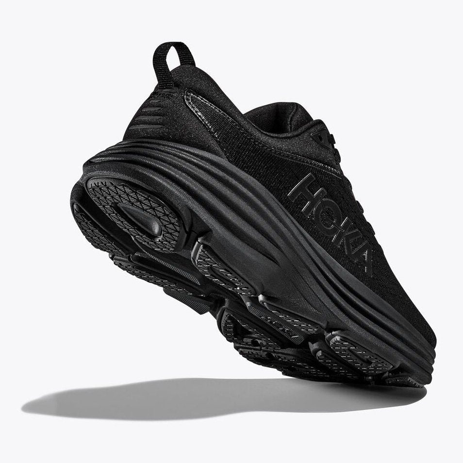 HOKA Bondi 8 Extra Wide (4E) Mens FOOTWEAR - Mens Neutral Cushioned BLACK/BLACK